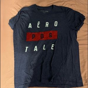 Purple Aeropostale Embroidered T-Shirt Mens U.S Size XL